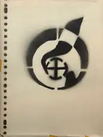 The knife cuts through the apple like a knife cutting an apple (SIGNED)