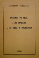 Inventaire des objets ayant appartenu à une femme de Bois-Colombes
