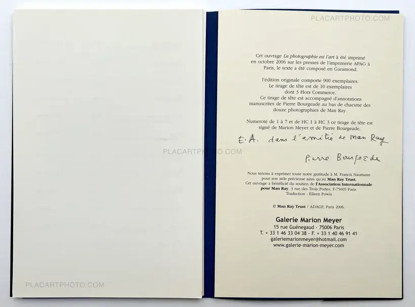 LA PHOTOGRAPHIE EST L'ART (SPECIAL EDITION INSCRIBED BY THE AUTHOR)