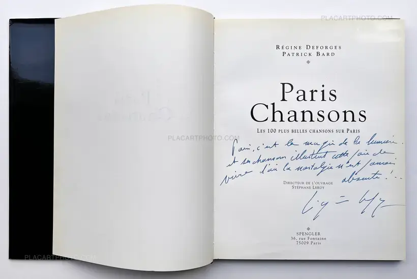 Paris Chansons : Les 100 Plus belles chansons sur Paris (INSCRIBED COPY)