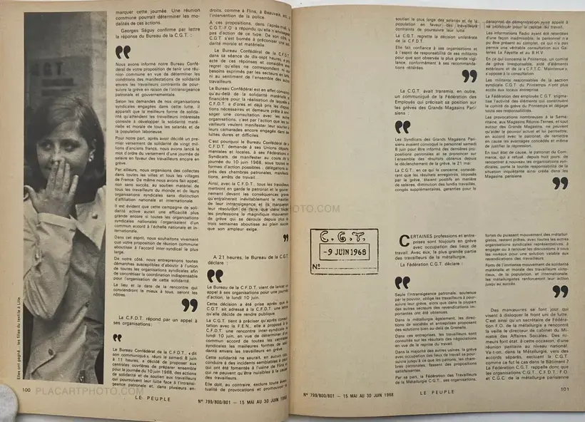 LE PEUPLE n°799/800/801 - la grève générale de mai 68