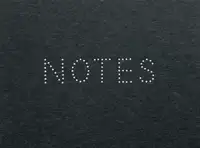 NOTES #1 (SIGNED AND NUMBERED, edt of 3)