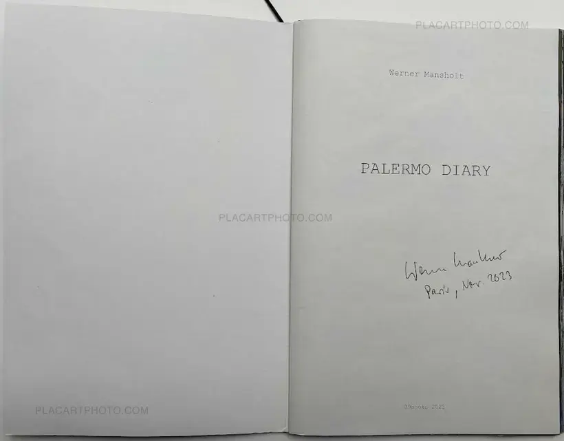 PALERMO DIARY (SIGNED)