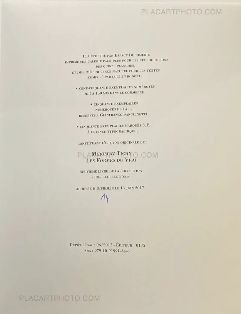 MIROSLAV TICHÝ LES FORMES DU VRAI (SIGNED AND NUMBERED, edt of 150)