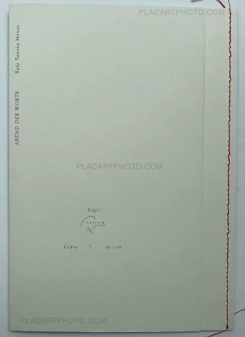 ABEND DER WORTE (Collector's edition, edt of 30)