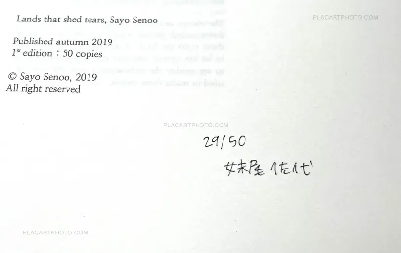 Lands that shed tears (Edt of 30. Signed and numbered)